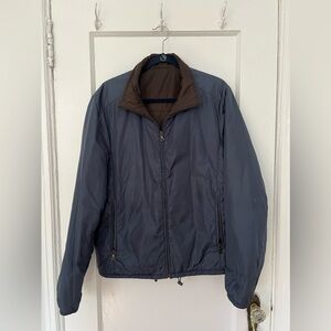 Prada reversible slate blue / earth brown lightweight jacket